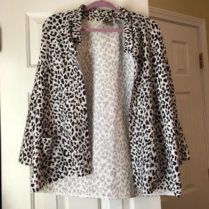 Leopard print blouse/cardigan
